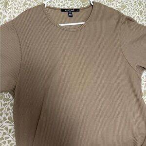 Rusticdime Buckle Tan Ribbed men’s shirt